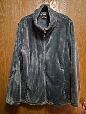 Pristine 32 Degrees Plush Faux Fur Full‑Zip Women's Jacket - Moss Green XL